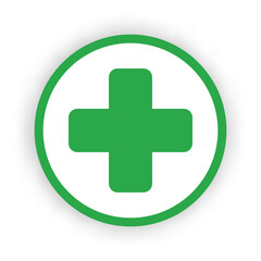 Hospital plus icon. Medical health symbol. Vector illustration.