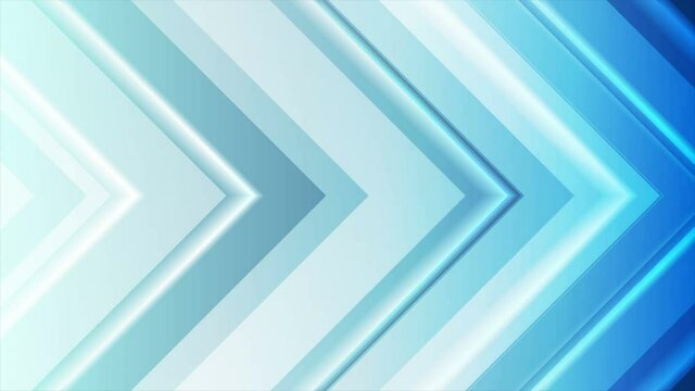 Technology blue abstract shiny motion background with arrows. Seamless looping. Video animation Ultra HD 4K 3840x2160