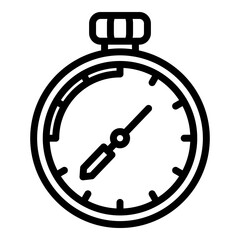 Auction stopwatch icon. Outline auction stopwatch vector icon for web design isolated on white background