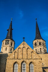 merseburg, deutschland - zwillingstürme der kathedrale