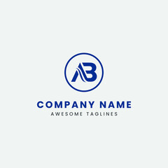 Obraz premium A, AB, B, BA letter logo vector icon design