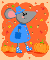 Mouse in blue coat