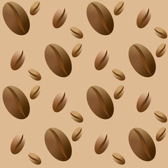 seamless background of coffee beans
