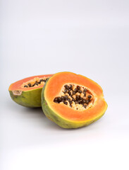 papaya fruit isolated