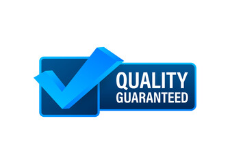 Quality guaranteed. Check mark. Premium quality symbol. Vector stock illustration.