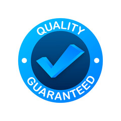 Quality guaranteed. Check mark. Premium quality symbol. Vector stock illustration.