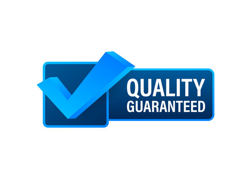 Quality guaranteed. Check mark. Premium quality symbol. Vector stock illustration.