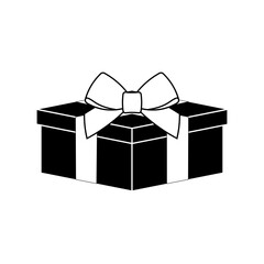 Simple illustration of Christmas gift box for Christmas holiday