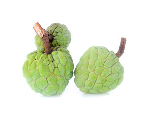 custard apple isolated on white