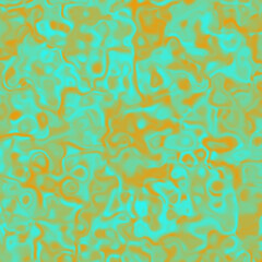 Fototapeta na wymiar Yellow green mosaic, cell, seamless pattern with fishes