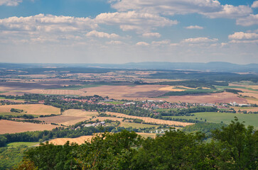 Fototapeta premium Panorama Blick auf Stadt Römhild in Thüringen Deutschland