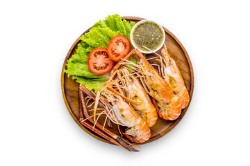 Baked shrimp tasty seafood