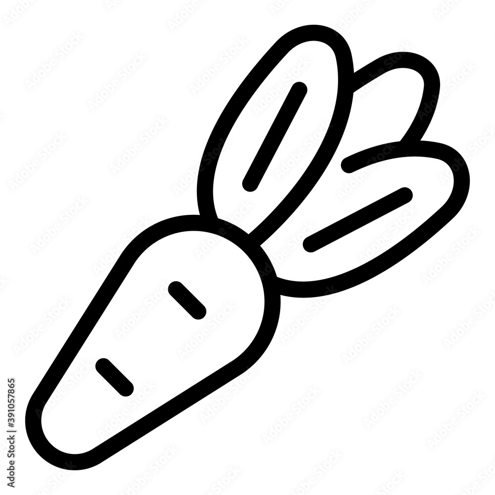 Poster carrot icon. outline carrot vector icon for web design isolated on white background