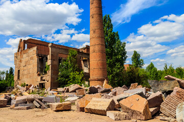 Ruins of the old abandoned factory