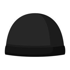 Fototapeta premium Winter hat icon isolated on white background. Knitting headwear and cap for cold weather. Outdoor clothing. Vector illustration