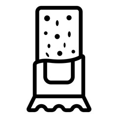 Energy bar icon. Outline energy bar vector icon for web design isolated on white background