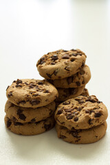 Stack of chocolate chip cookies 