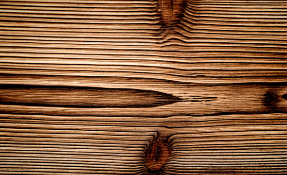 Fire Treated And Wire Brush Sanded Wood Texture