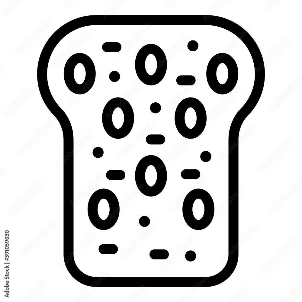 Poster grain bread icon. outline grain bread vector icon for web design isolated on white background
