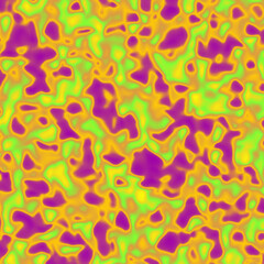 Yellow purple swirls seamless pattern with colorful circles