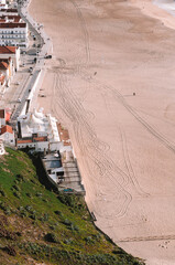  oceanfront city. View of the city and the beach with the ocean. The view from above. Observation...