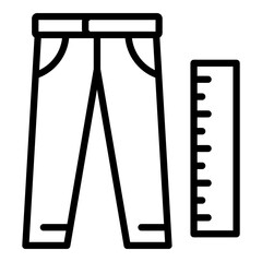 Pants repair icon. Outline pants repair vvector icon for web design isolated on white background