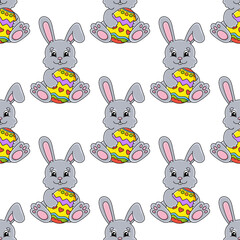 Color seamless pattern. Cartoon style. Bright design. For walpaper, poster, banner. Hand drawn. Vector illustration isolated on white background.