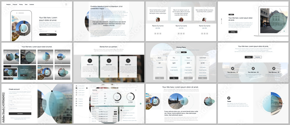 Poster presentation design vector templates, multipurpose template for presentation slide, flyer, brochure 
