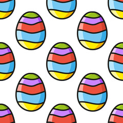 Color seamless pattern. Cartoon style. Bright design. For walpaper, poster, banner. Hand drawn. Vector illustration isolated on white background.