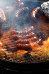 delicious and juicy grilled sausage