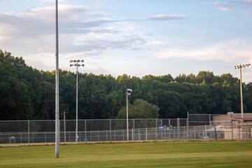 soccer field with a goal