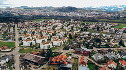Obraz premium village aerial view abtwil gaiserwald saint gallen switzerland