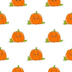 Color seamless pattern. Cartoon style. Bright design. For walpaper, poster, banner. Hand drawn. Vector illustration isolated on white background.