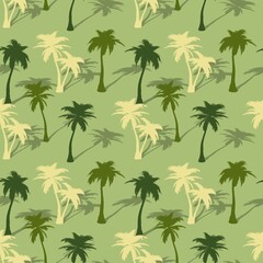 Tropical palm tree seamless pattern