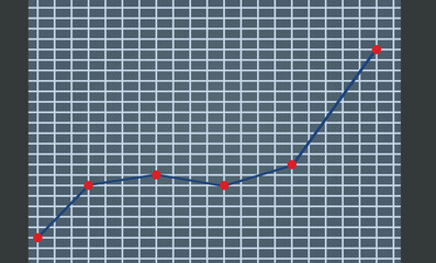 Increase graph app. vector illustration