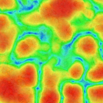 Orange green phosphorescent background with circles