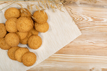 Thin Oatmeal Cookies, Healthy Cereal Crackers with Chocolate