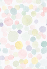 Seamless Polka Illustration. Color Children 