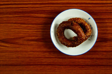 Tasty homemade kajjaya in a white plate