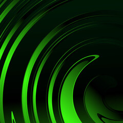graphic pattern of spiral twisting stripes of different shapes and widths. Twisted background.