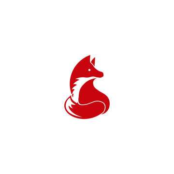 red fox vector illustration for a logo or symbol