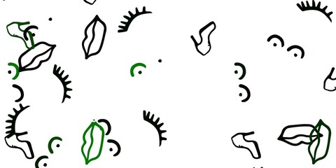 Light Green vector background with woman symbols.