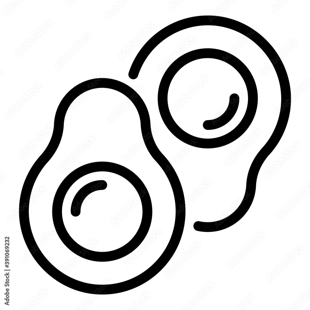 Poster avocado icon. outline avocado vector icon for web design isolated on white background