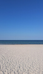 Fototapeta na wymiar The beach in Jurata and Baltic Sea on a sunny summer day.