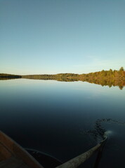 sunset on the lake