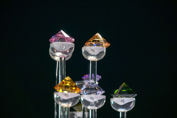beautiful diamonds are show on the diamond showcase.
