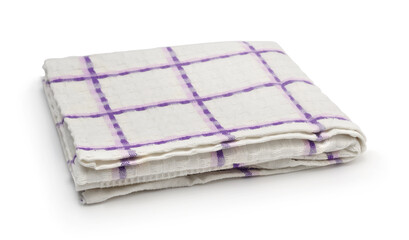 Textile towel isolated on white.