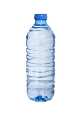 Plastic bottle with water on white.