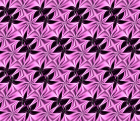 Fototapeta premium Bright abstract background with geometric seamless pattern. Purple and black elements.