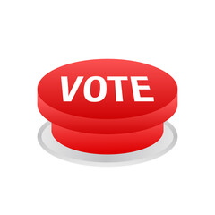 Vote button. Hand click icon. Finger click icon. Vector stock illustration.